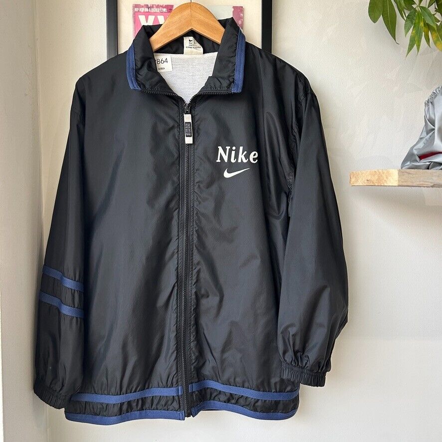 VINTAGE 90s Nike Zip Up Windbreaker Jacket sz S Adult L Youth Waybach