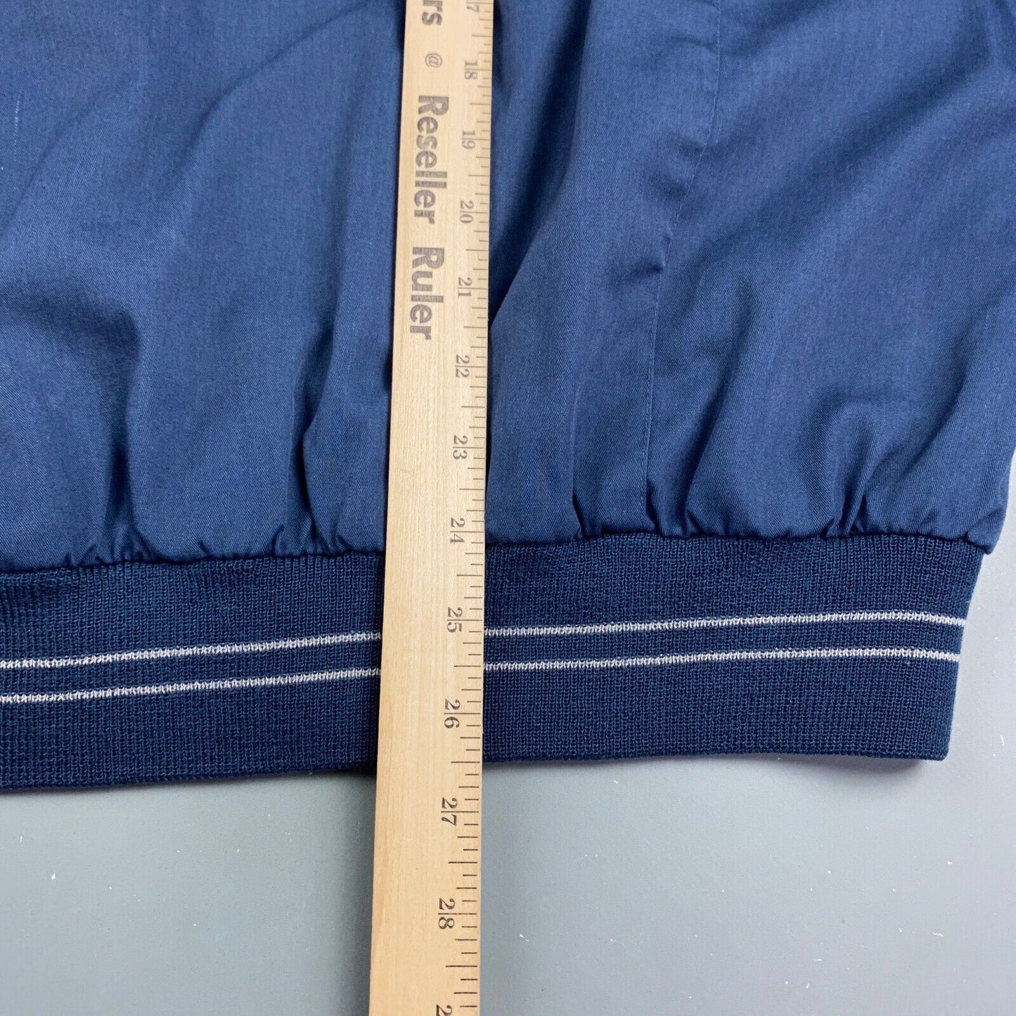 VINTAGE 90s Navy/ Grey Reversible Light Bomber Jacket sz Large Adult