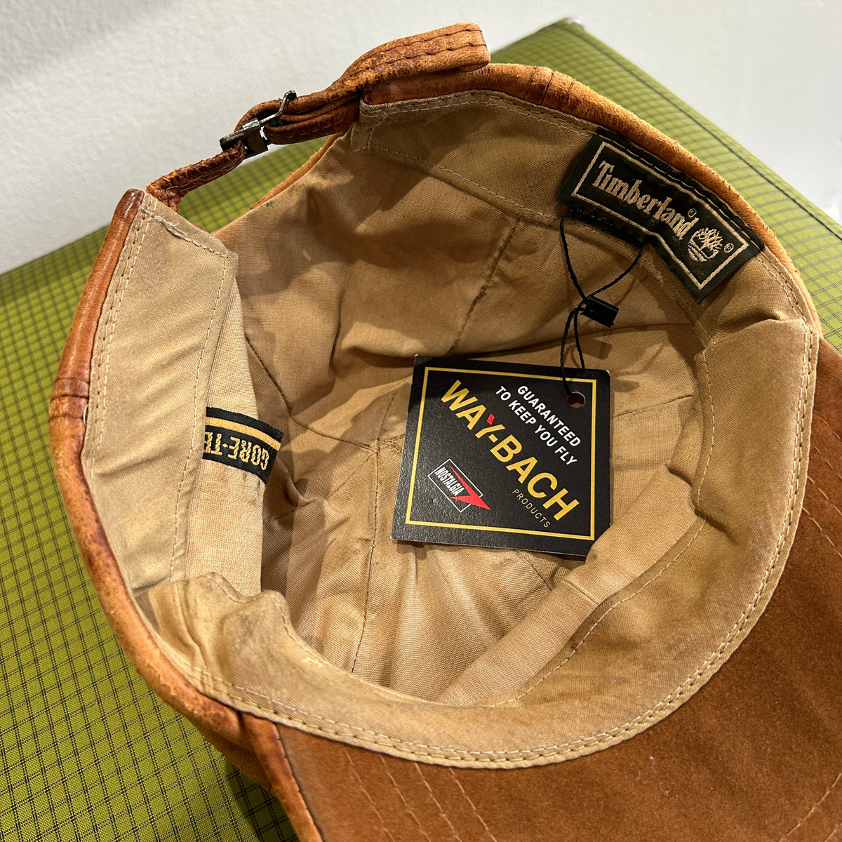 TIMBERLAND | Leather Gore-Tex Vintage Strap Back Hat sz OS