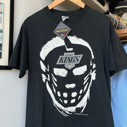 VINTAGE 90s | LA Kings Goalie Mask T-Shirt sz L