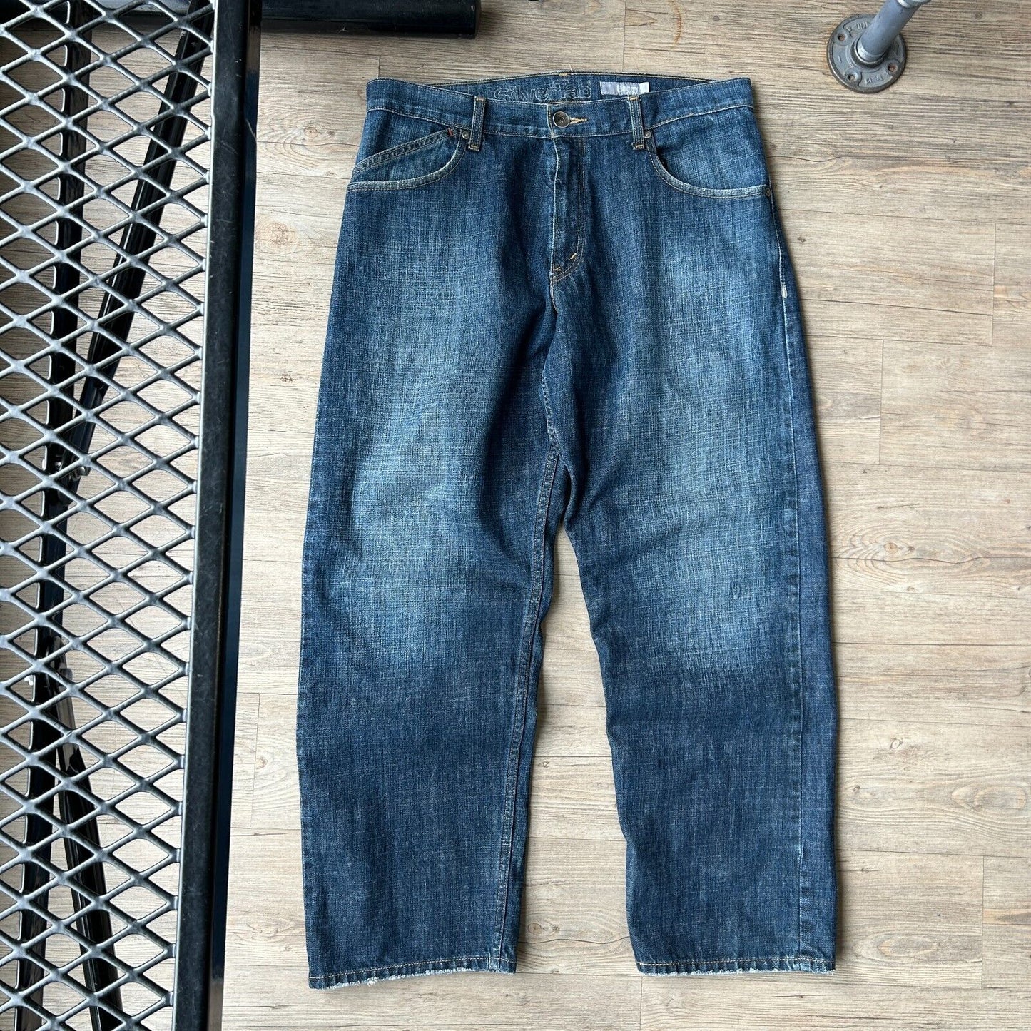 VINTAGE | SIlverTab Baggy Dark Wash Blue Jeans Pants sz W35 L32