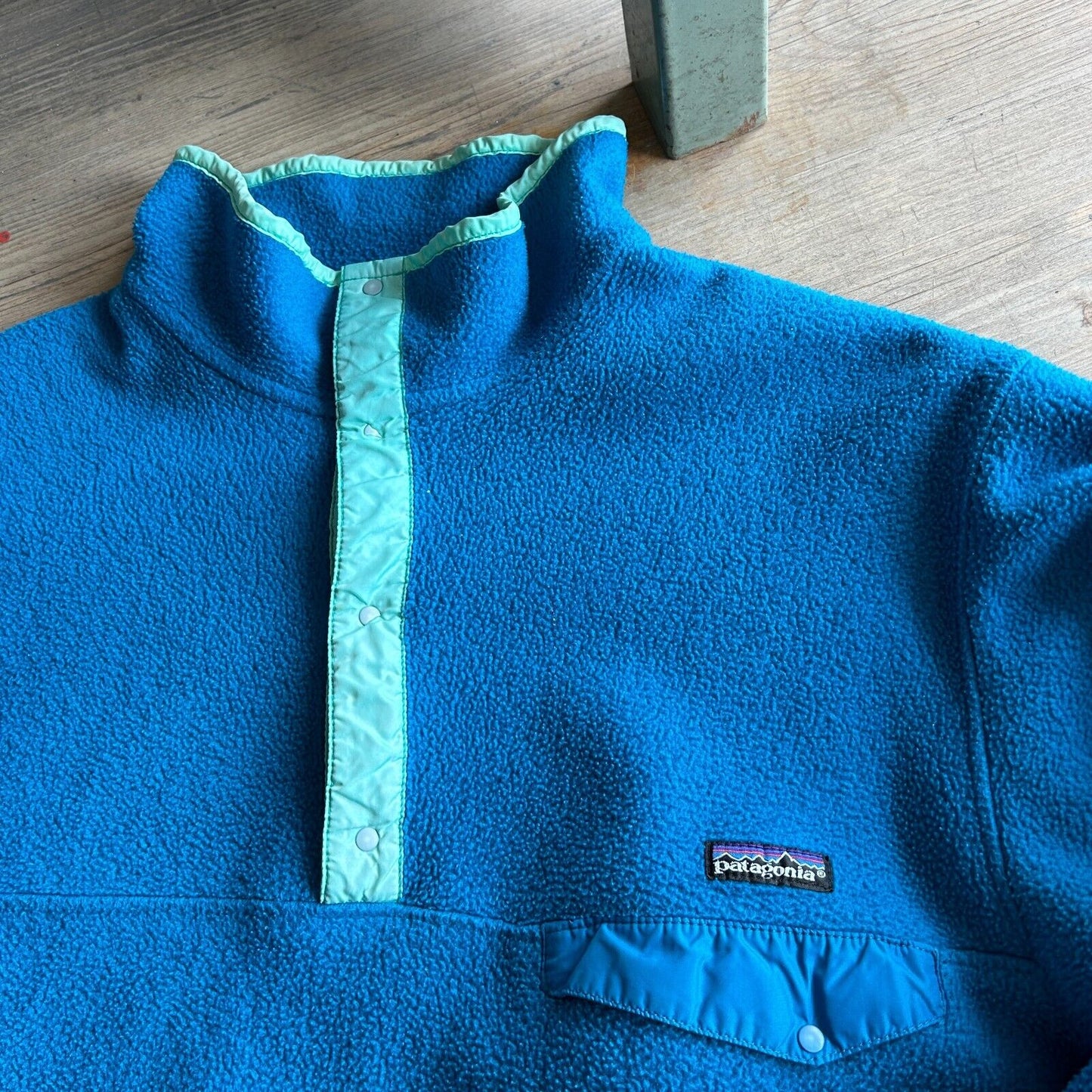 VINTAGE | Patagonia Snap T Blue Fleece Sweater sz XL