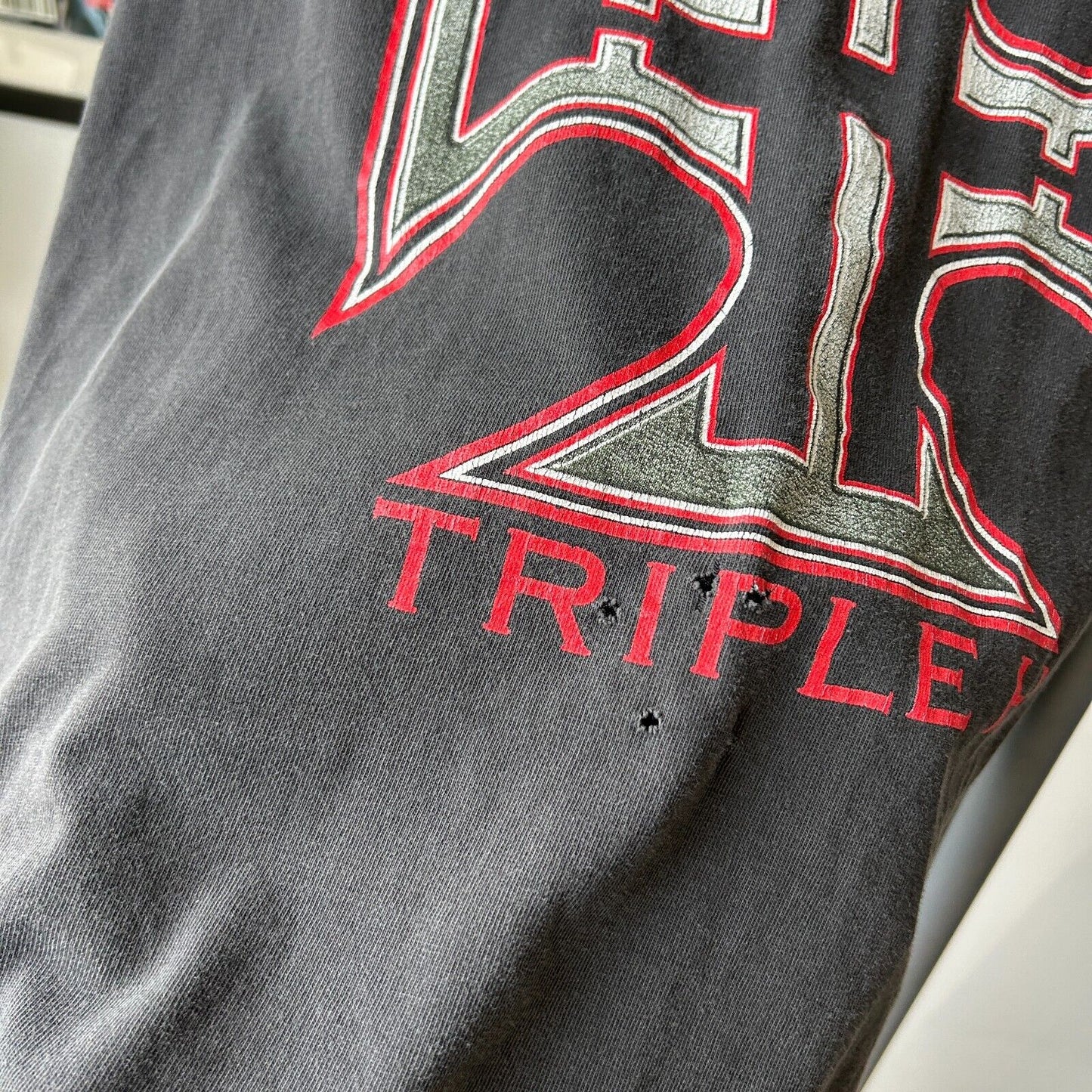 VINTAGE 2001 | WWF TRIPLE H The Game Wrestling T-Shirt sz L Adult