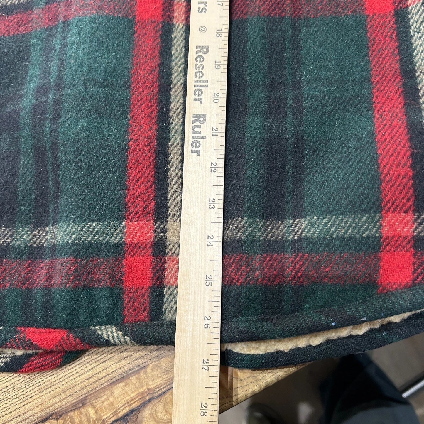 VINTAGE | Northern Spirit Wool Blend Plaid Sherpa Lined Vest Jacket sz M/L