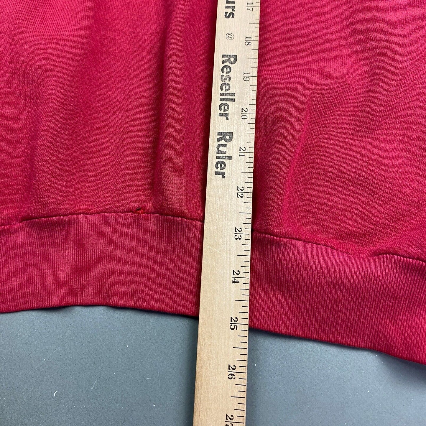 VINTAGE 90s Faded Blank Red Crewneck Sweater sz XL Adult