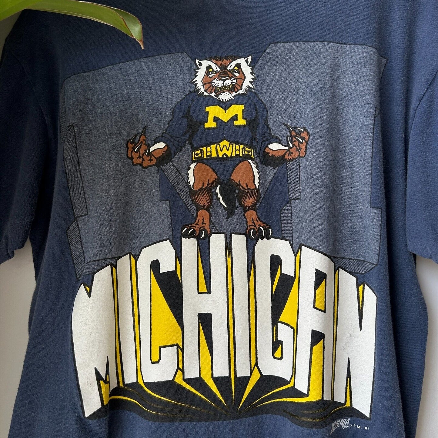 VINTAGE 90s | Michigan Wolverines T-Shirt sz L