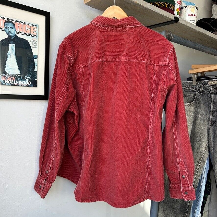 VINTAGE | Harley Davidson Corduroy Button Snap Shirt sz XXL