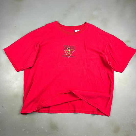 VINTAGE | Tigger FUN Embroidered Cartoon Cropped T-Shirt sz 3XL Men Adult