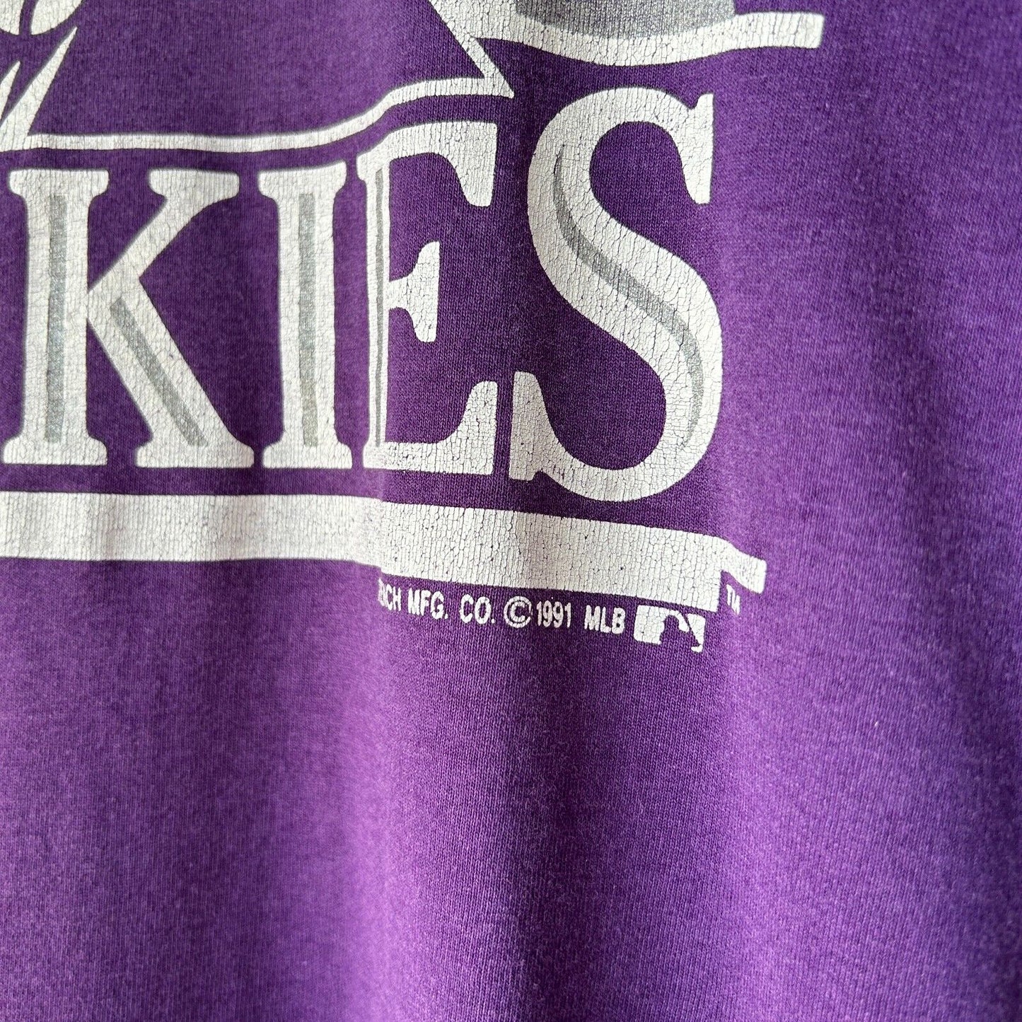 VINTAGE 90s | Colorado Rockies Baseball MLB T-Shirt sz M Adult