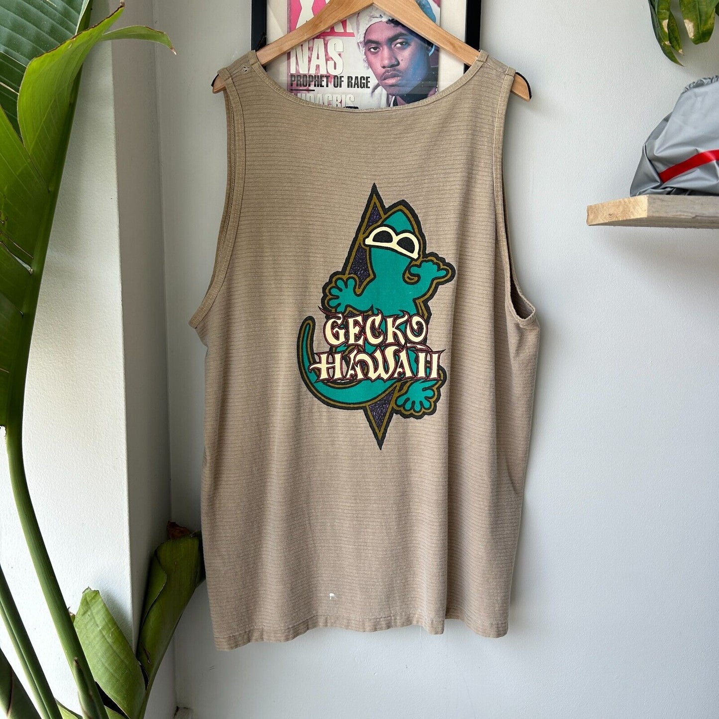VINTAGE 90s | Gecko Hawaii Tank Shirt sz XL