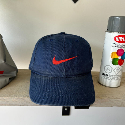 VINTAGE | Nike Big Swoosh Baseball Cap HAT sz OS