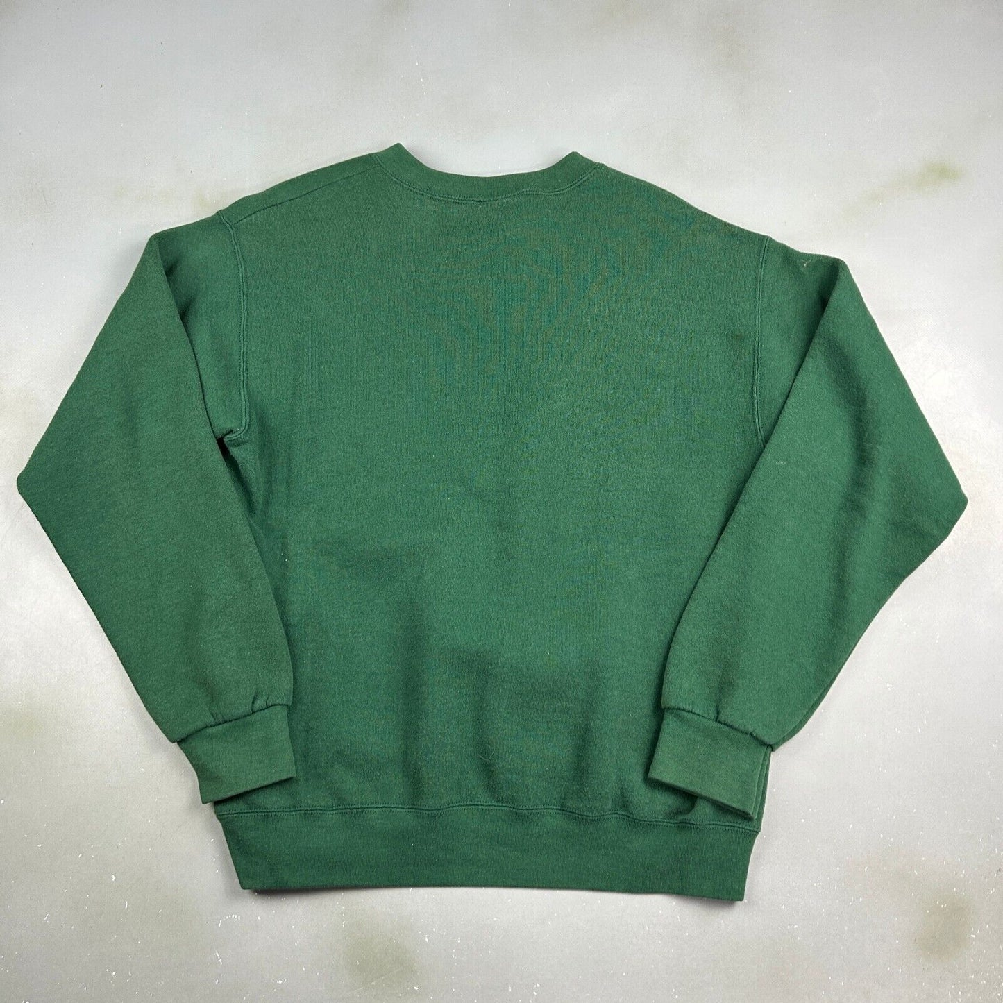 VINTAGE 90s Max Active Blank Green Crewneck Sweater sz Small Adult / Youth XL