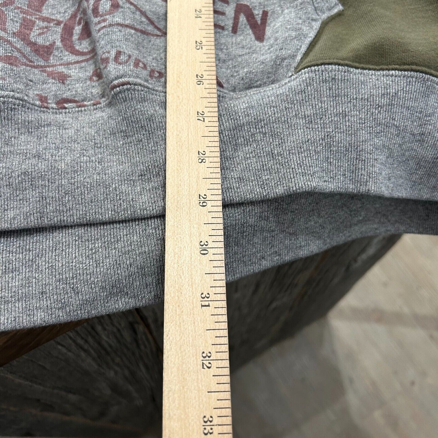 Polo Ralph Lauren All Over Print Sportsman Patchwork Hoodie sz XL Olive Green