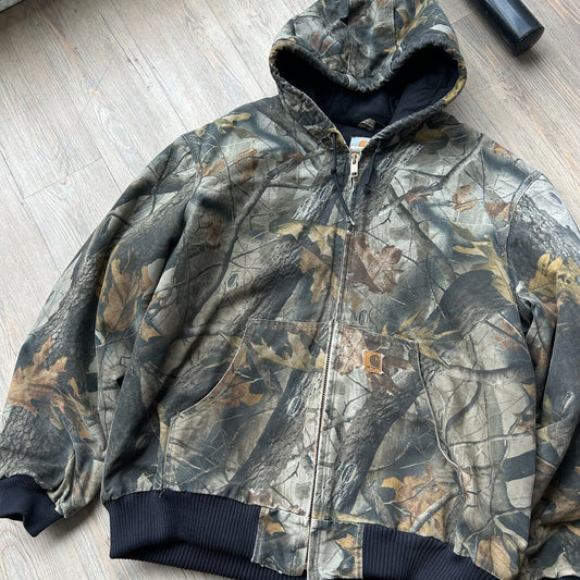 VINTAGE | Carhartt J143 CMO RealTree Hooded Jacket sz XL