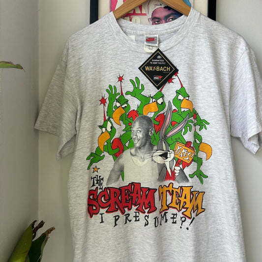 VINTAGE 1993 | Michael Jordan Scream Team Looney Tunes NIKE T-Shirt sz M Adult