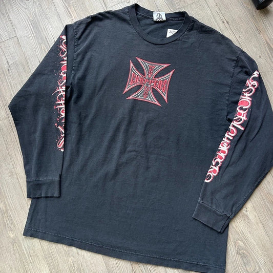 VINTAGE | West Coast Choppers Devil Ace Long Sleeve T-Shirt sz XL