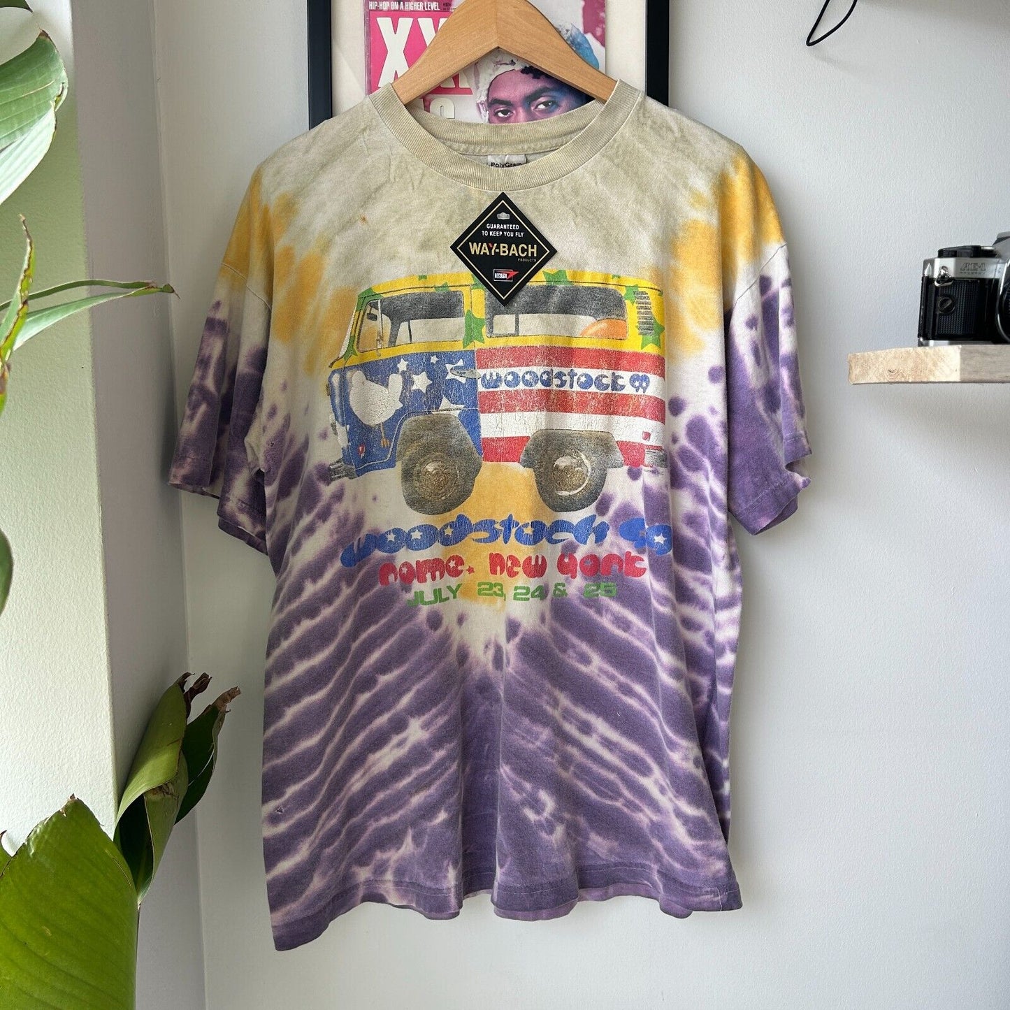 VINTAGE 90s | WOODSTOCK 99 NY Music Festival Tye Dye T-Shirt sz L Adult