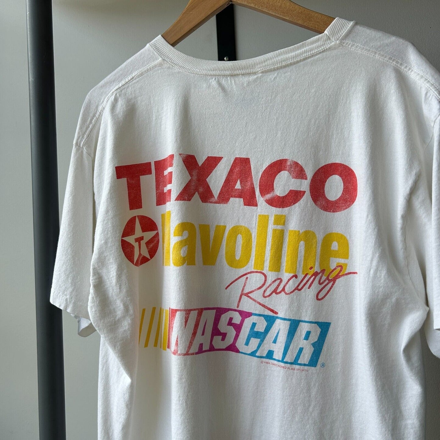 VINTAGE 90s | Texaco Big Logo Nascar Racing T-Shirt sz L