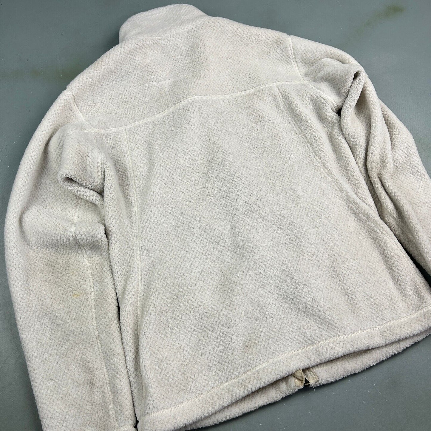 VINTAGE Patagonia White Zip Up Fleece Sweater sz Medium Womens Adult