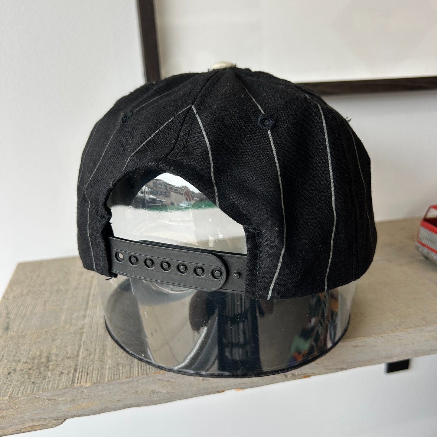 VINTAGE 90s | Chicago White Sox Pin Stripe Snapback Hat sz OS