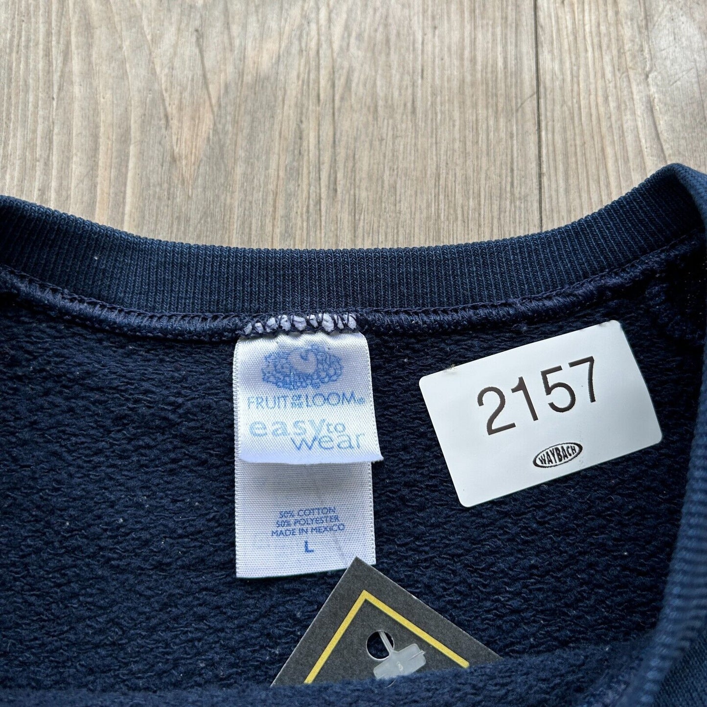 VINTAGE | Fruit Of The Loom BLANK Navy Crewneck Sweater sz M/L Adult
