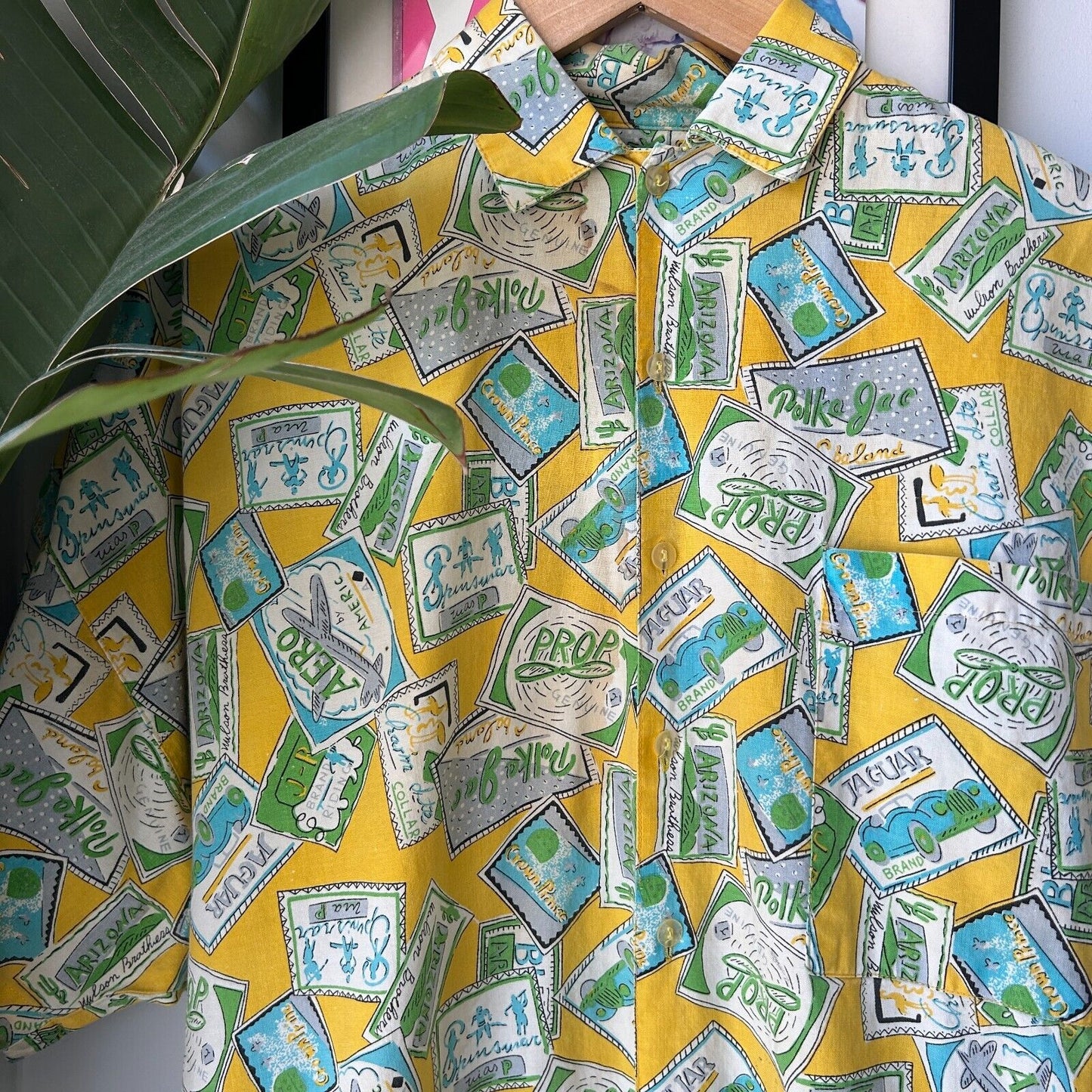 VINTAGE 90s | Dont Stop Short Sleeve Button Down Shirt sz M