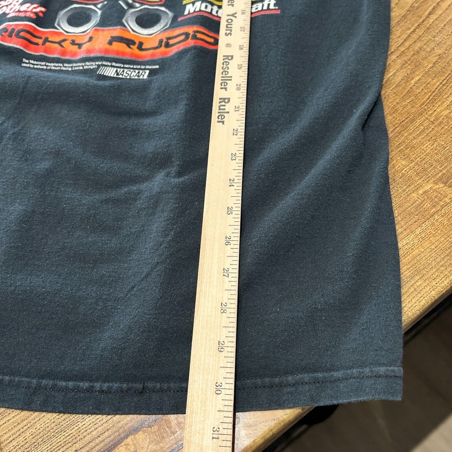 VINTAGE | Ricky Rudd Nascar Engine Flames Car T-Shirt sz L