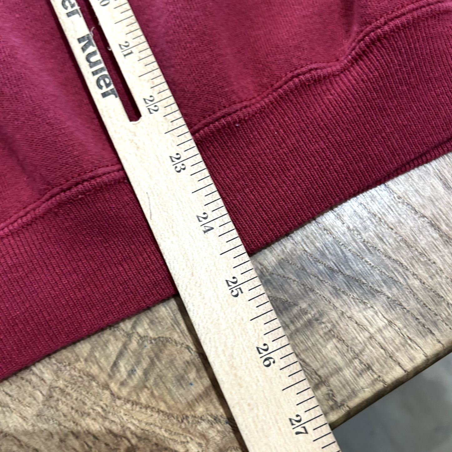 VINTAGE 1990s | Dark Red Blank Hanes Crewneck Sz L
