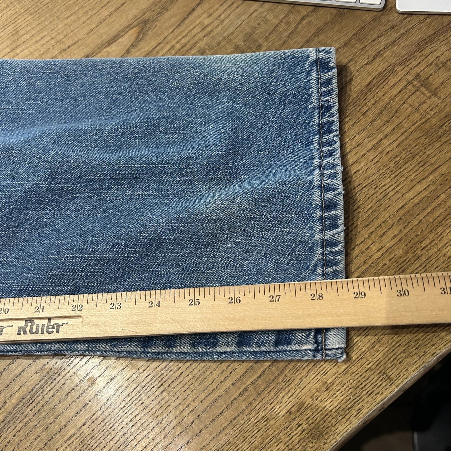 VINTAGE | Dickies Faded Blue Baggy Double Knee Jeans Pants sz W35 L30