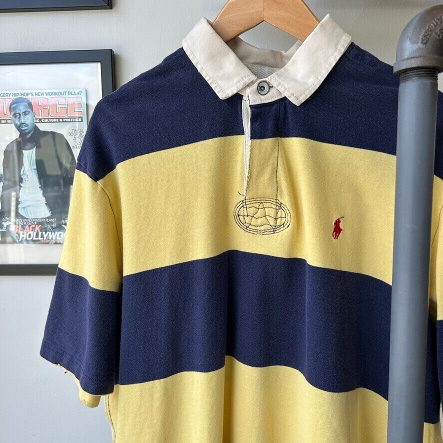 VINTAGE | Ralph Lauren Sm Pony Striped Polo Shirt sz XL