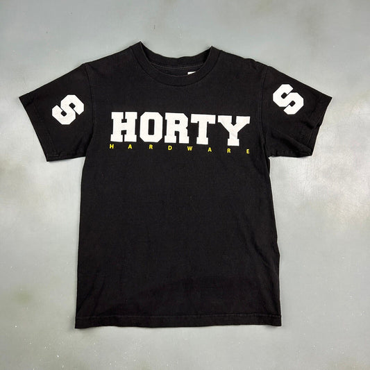 SHORTYS Hardware Spell Out Skateboarding Black T-Shirt sz Small Adult