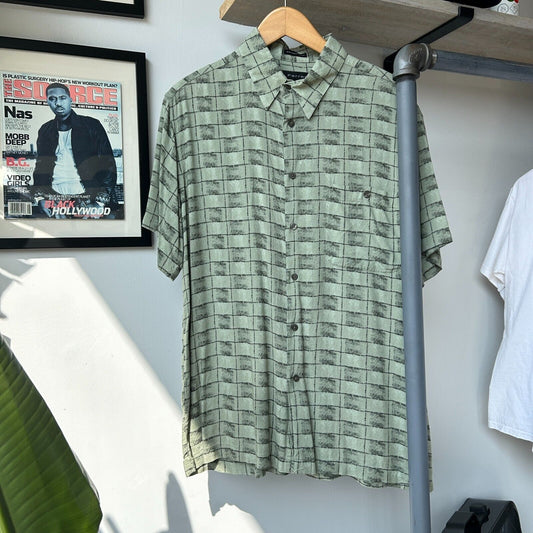VINTAGE | J. Ferrar Checkered Short Sleeve Button Down Shirt sz M