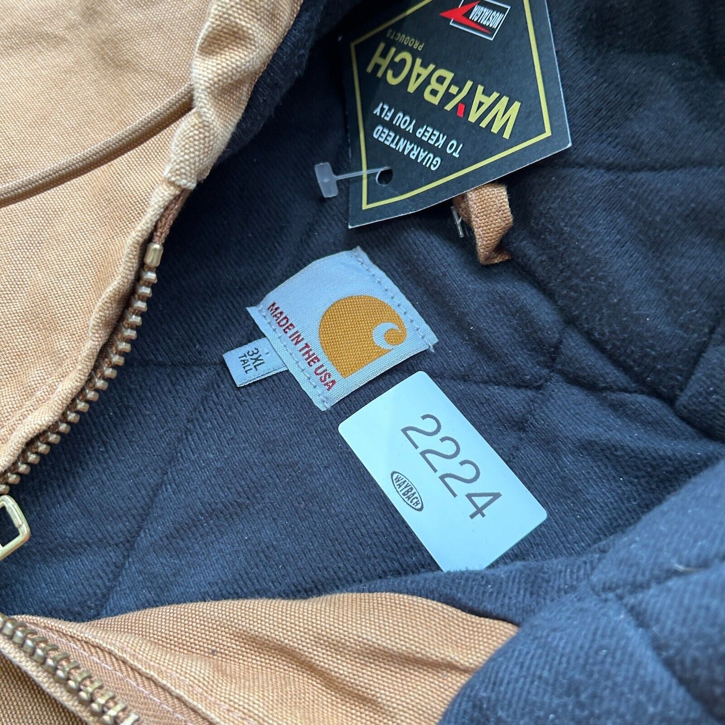 VINTAGE | CARHARTT Brown Hooded Workwear Jacket sz 3XL Adult