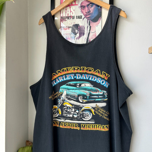 VINTAGE 90s | American Harley Davidson Motorcycles Tank Shirt sz L