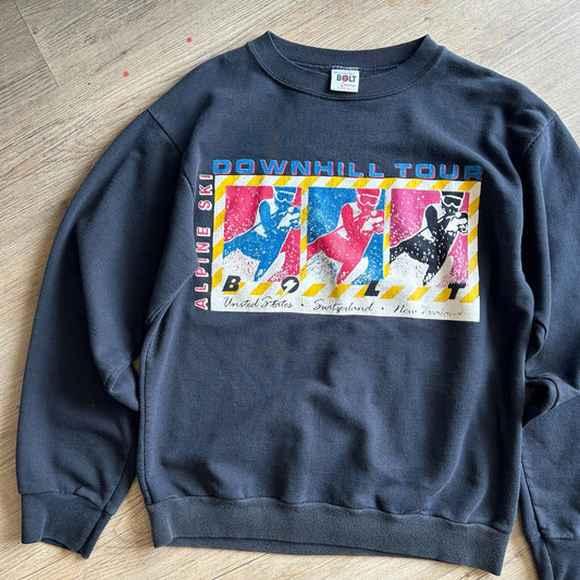 VINTAGE 90s | Alpine Ski Downhill Tour Crew Sweater sz S/M