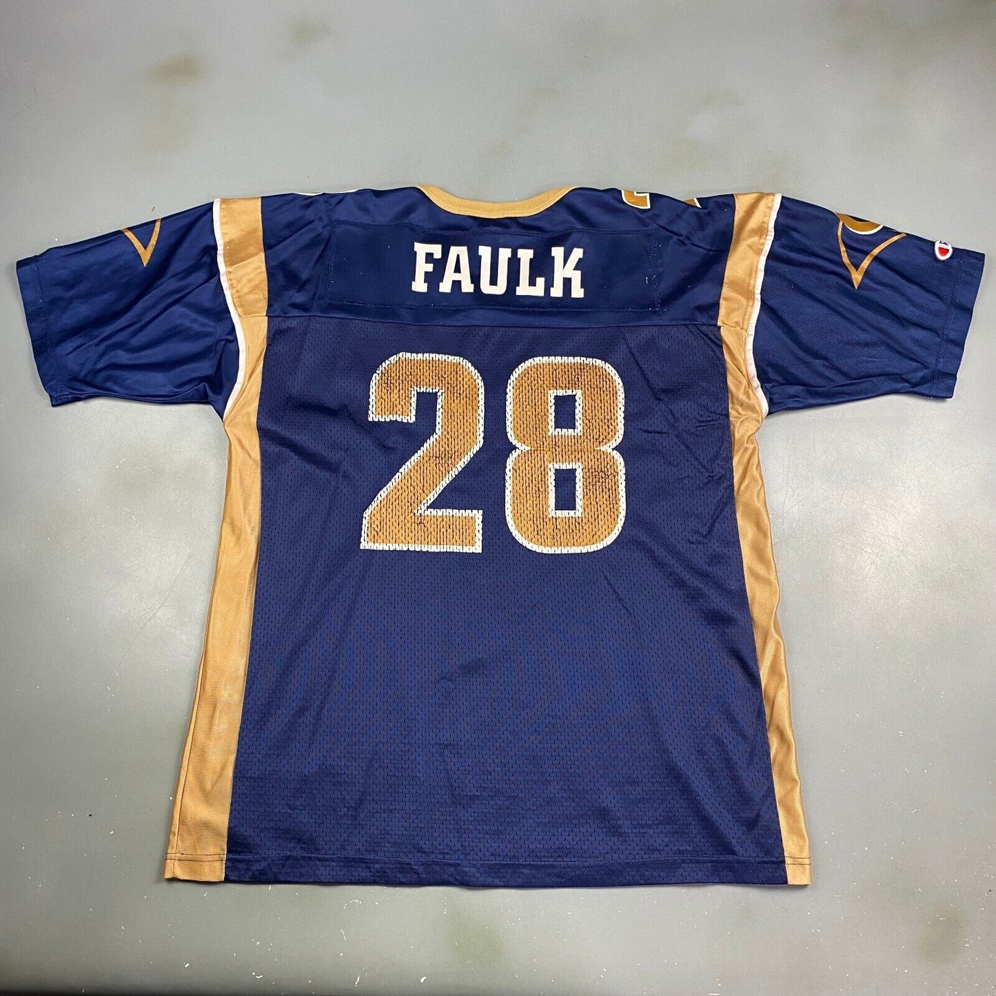 VINTAGE NFL LA Rams #28 Champion Football Jersey sz Large Adult
