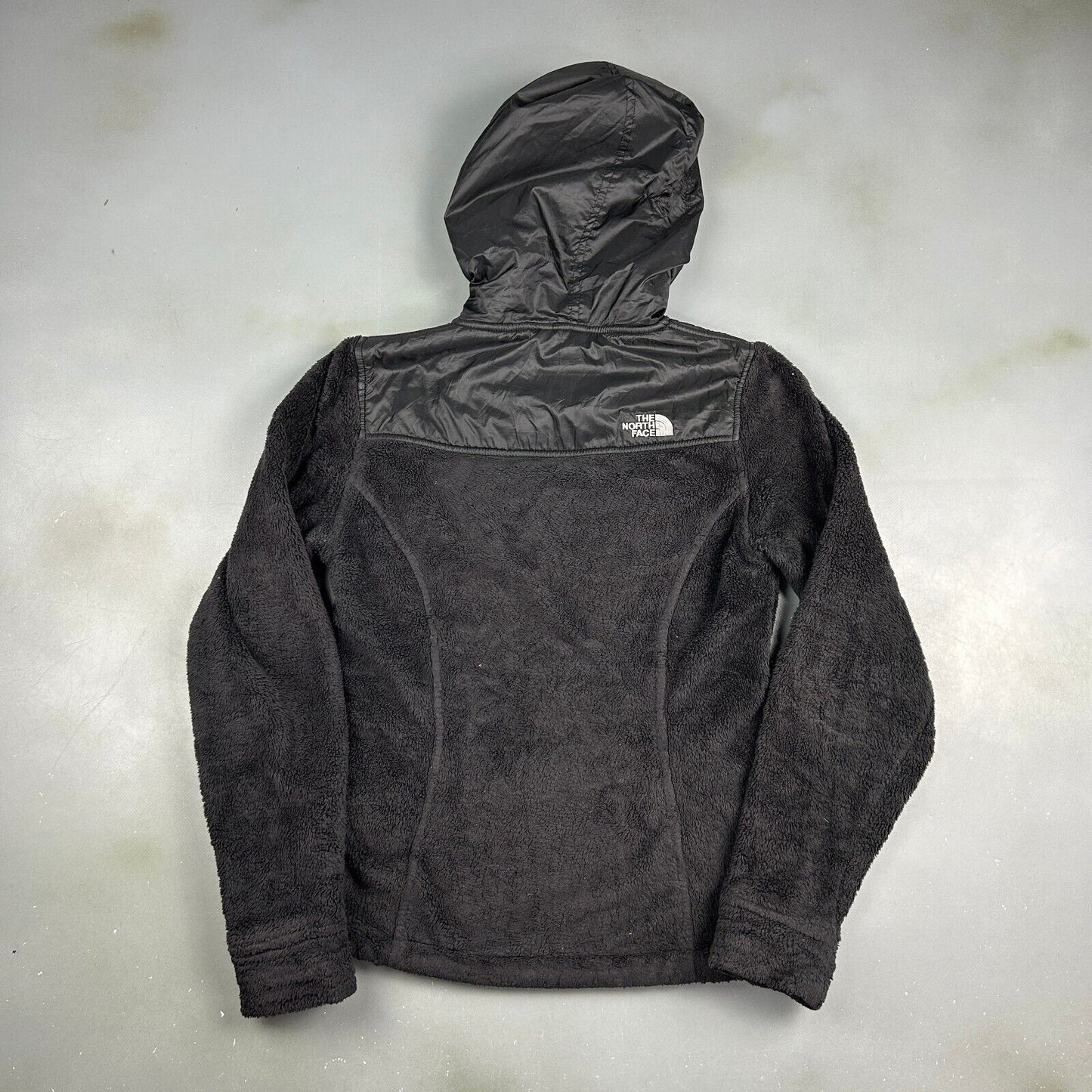 VINTAGE The North Face Black Hooded Fleece Sweater sz XS Womens Adult