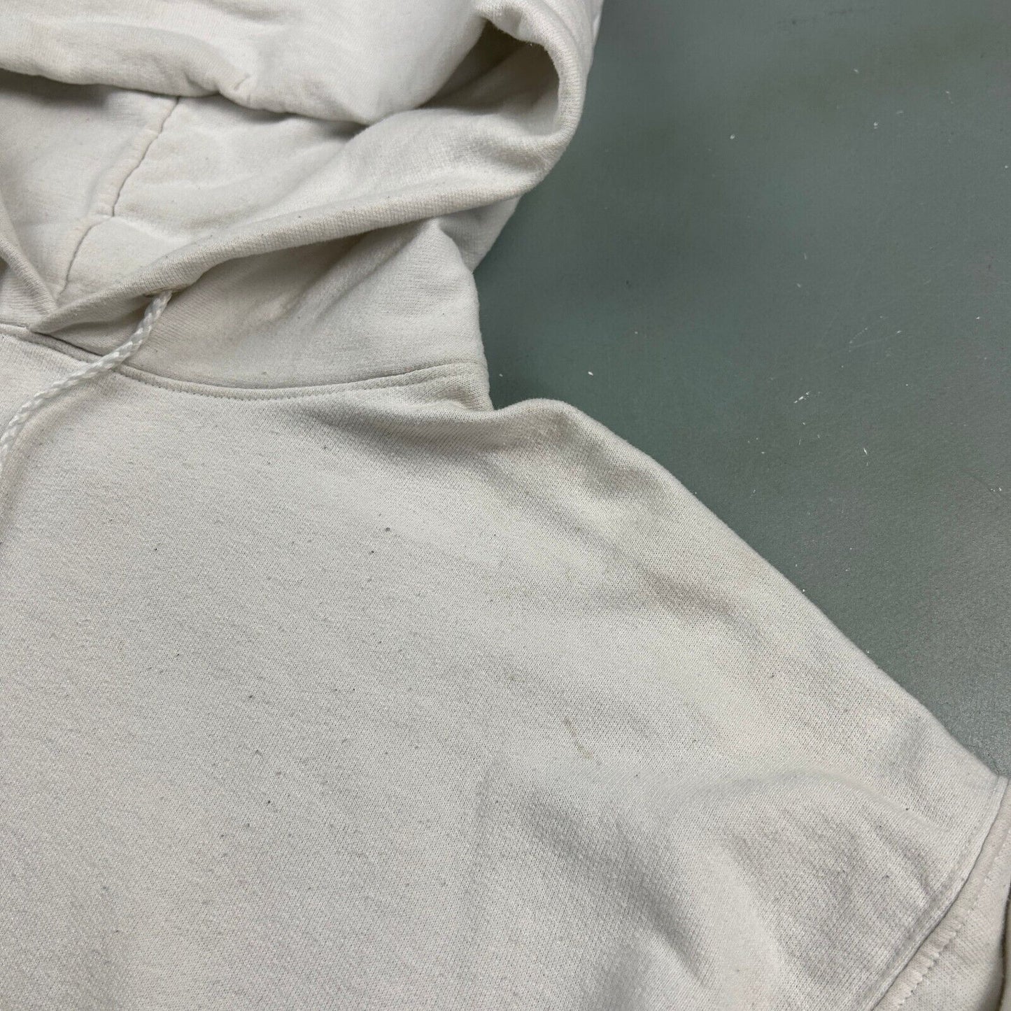 VINTAGE Hanes Blank White Hoodie Sweater sz Large Adult