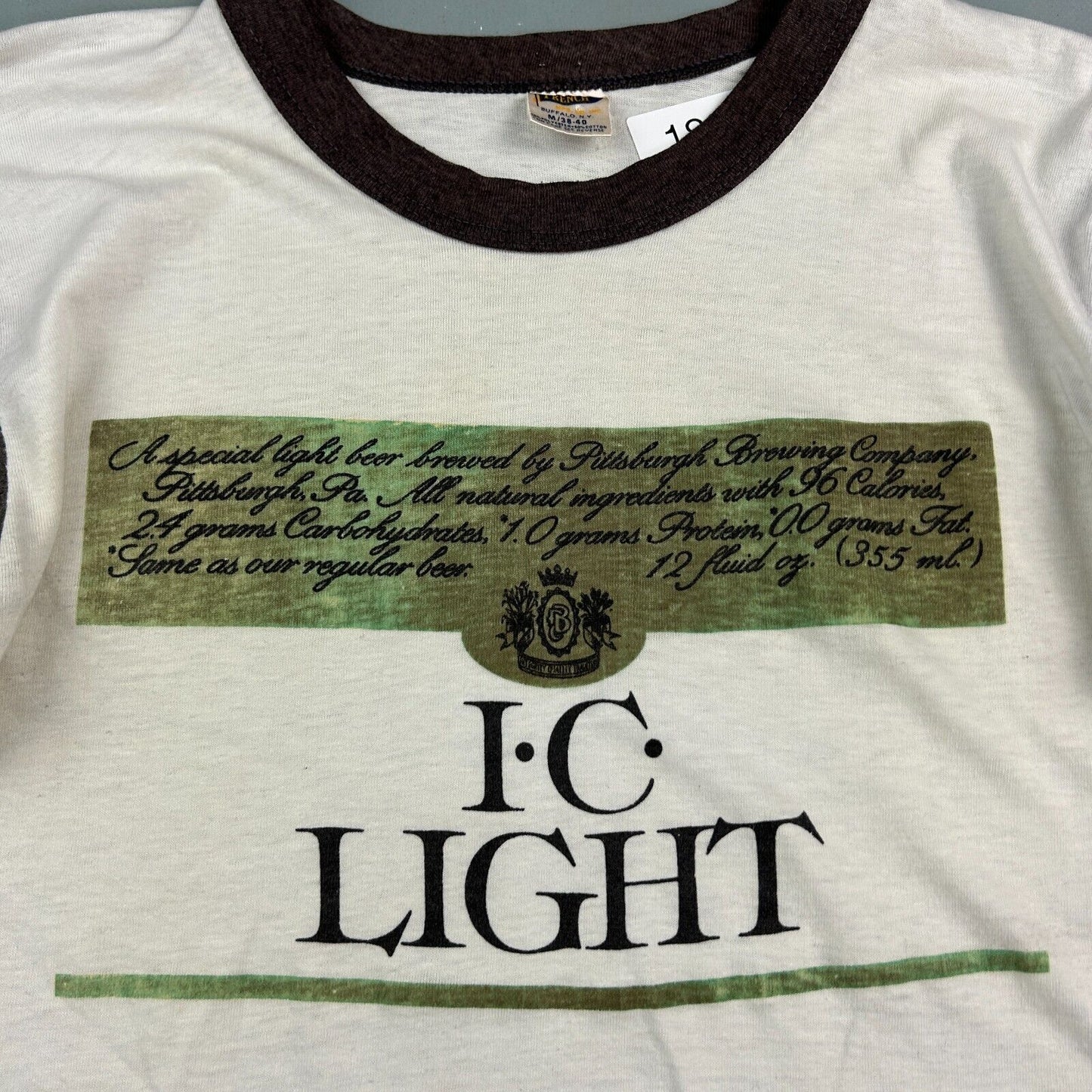 VINTAGE 70s | I.C Light Trench T-Shirt sz M Adult