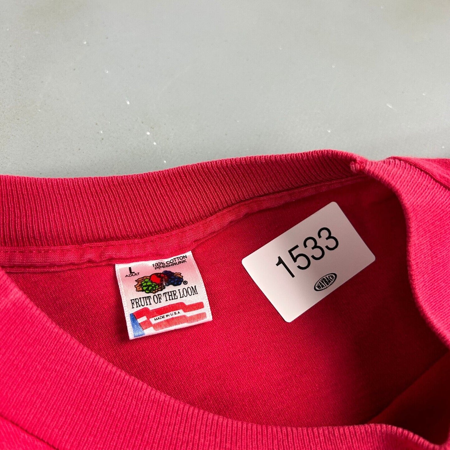 VINTAGE 90s | FOTL Blank Faded Red T-Shirt sz L Men Adult