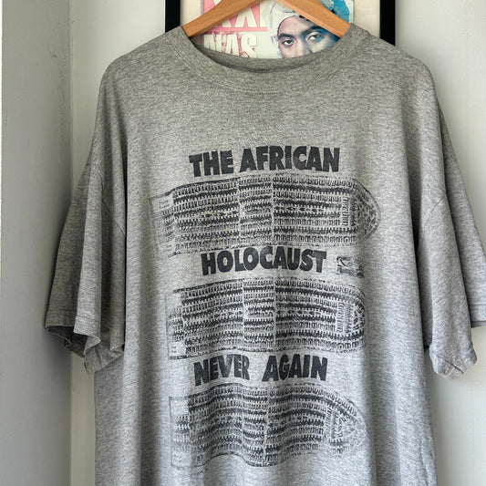 VINTAGE | The African Holocaust Never Again T-Shirt sz 2XL