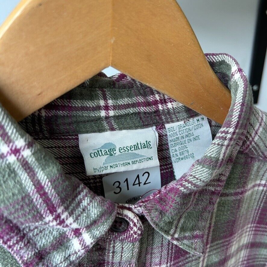 VINTAGE | Cottage Essentials Plaid Button Down Shirt sz M