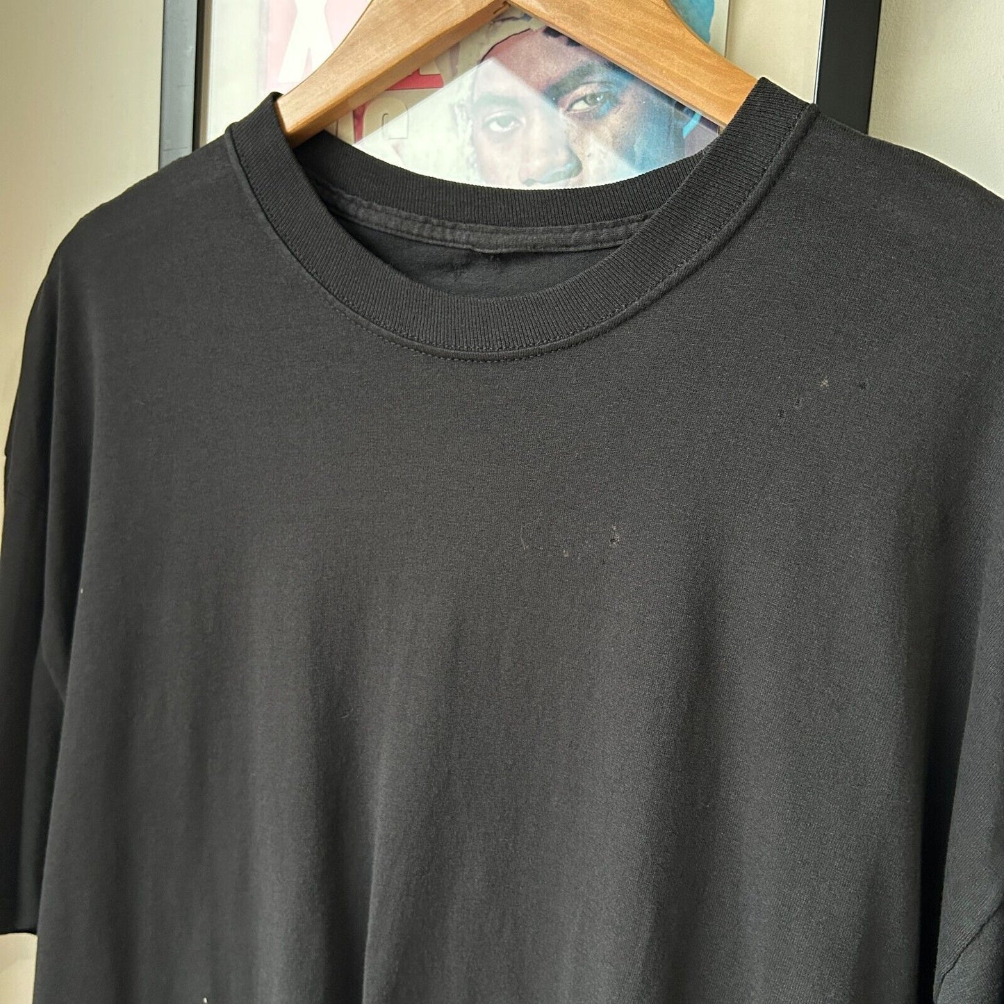 VINTAGE 90s | Paris Cafe Faded Black T-Shirt sz L