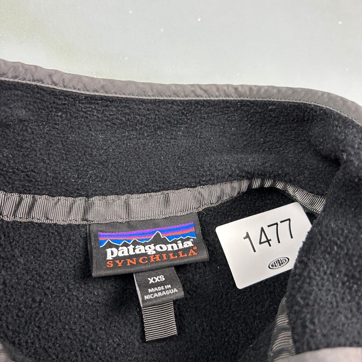 VINTAGE Patagonia Synchilla Snap T Black Fleece Sweater sz XXS Adult