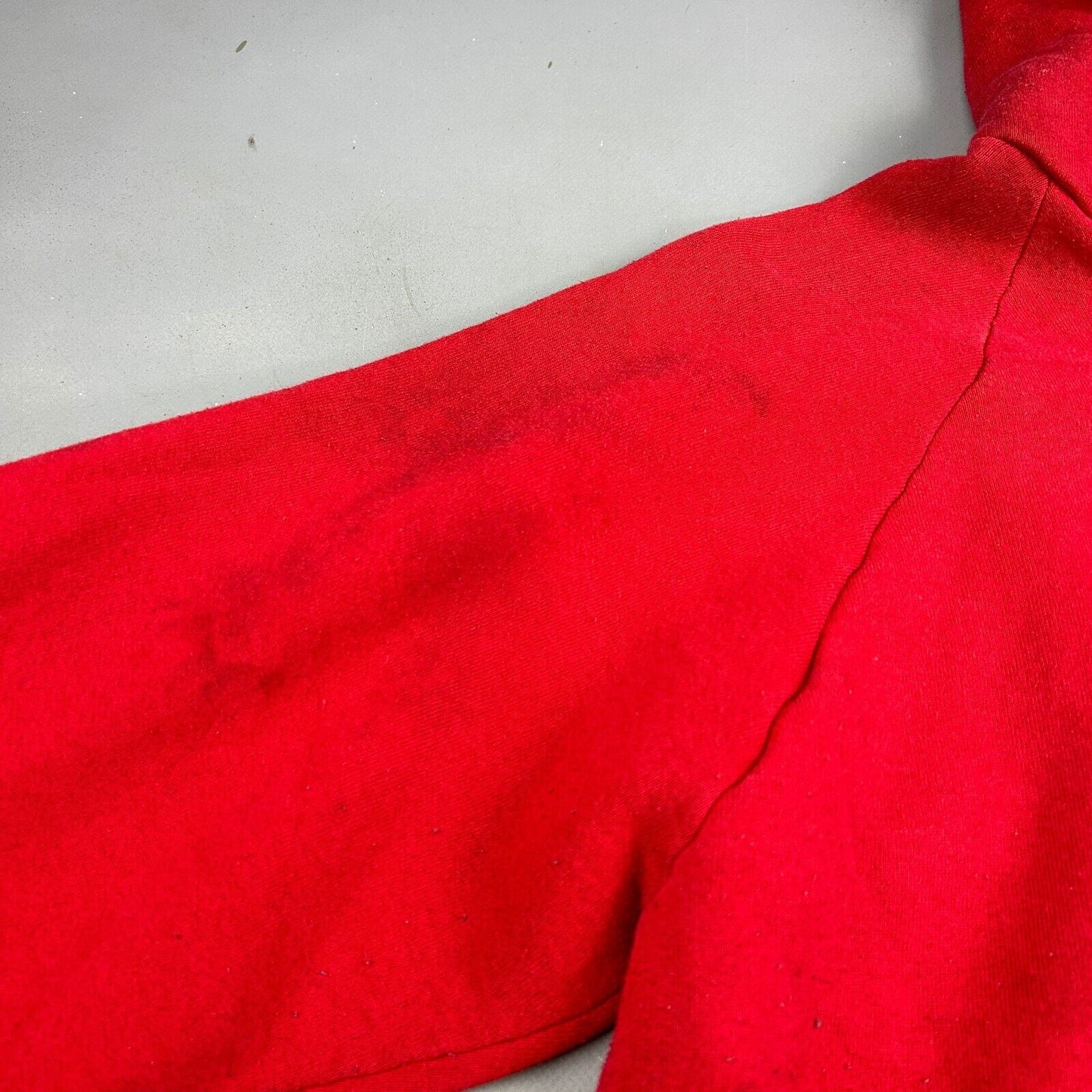VINTAGE 90s FOTL Blank Red Hoodie Sweater sz Large Mens