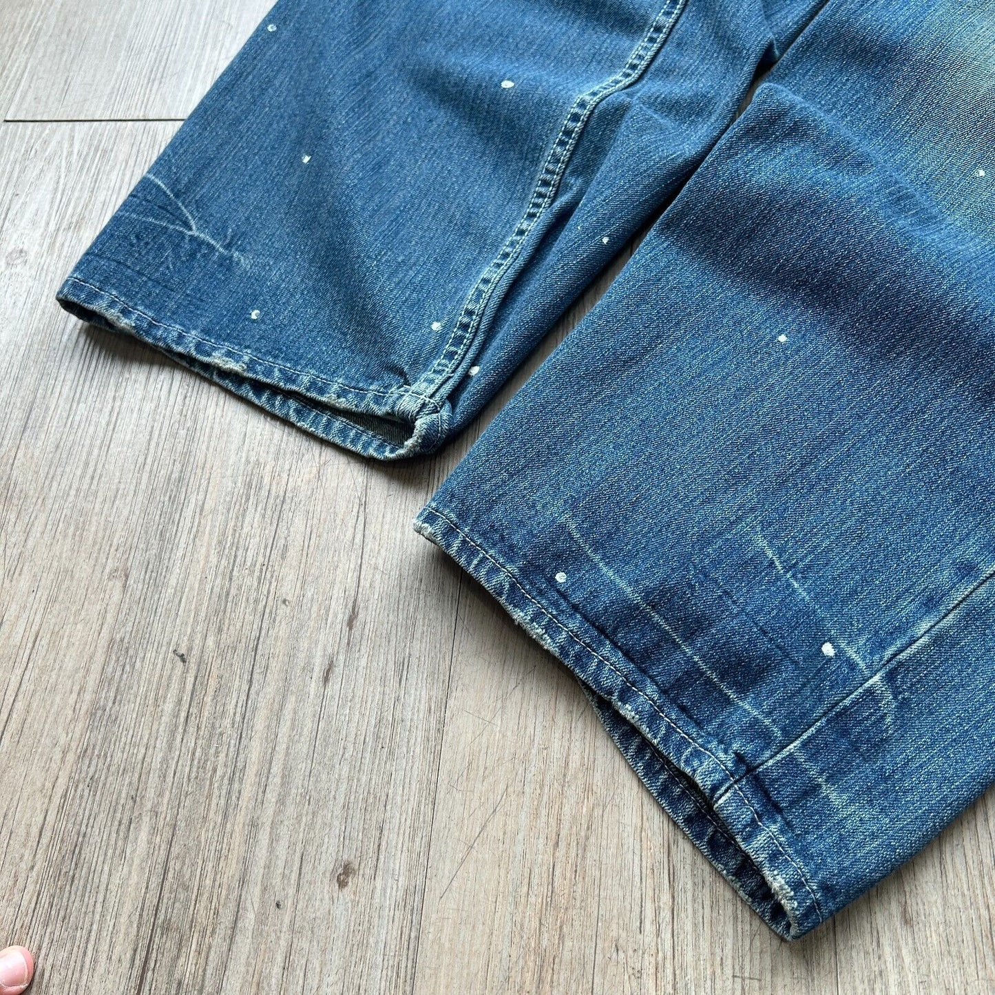 VINTAGE Y2K | Enyce Baggy Dotted Denim Jeans Pants sz W40 L34
