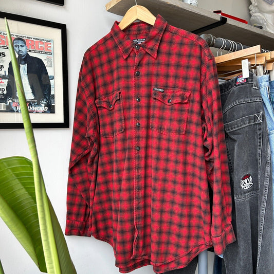 VINTAGE | Ralph Lauren Polo Jeans Shadow Plaid Button Down Shirt sz XL