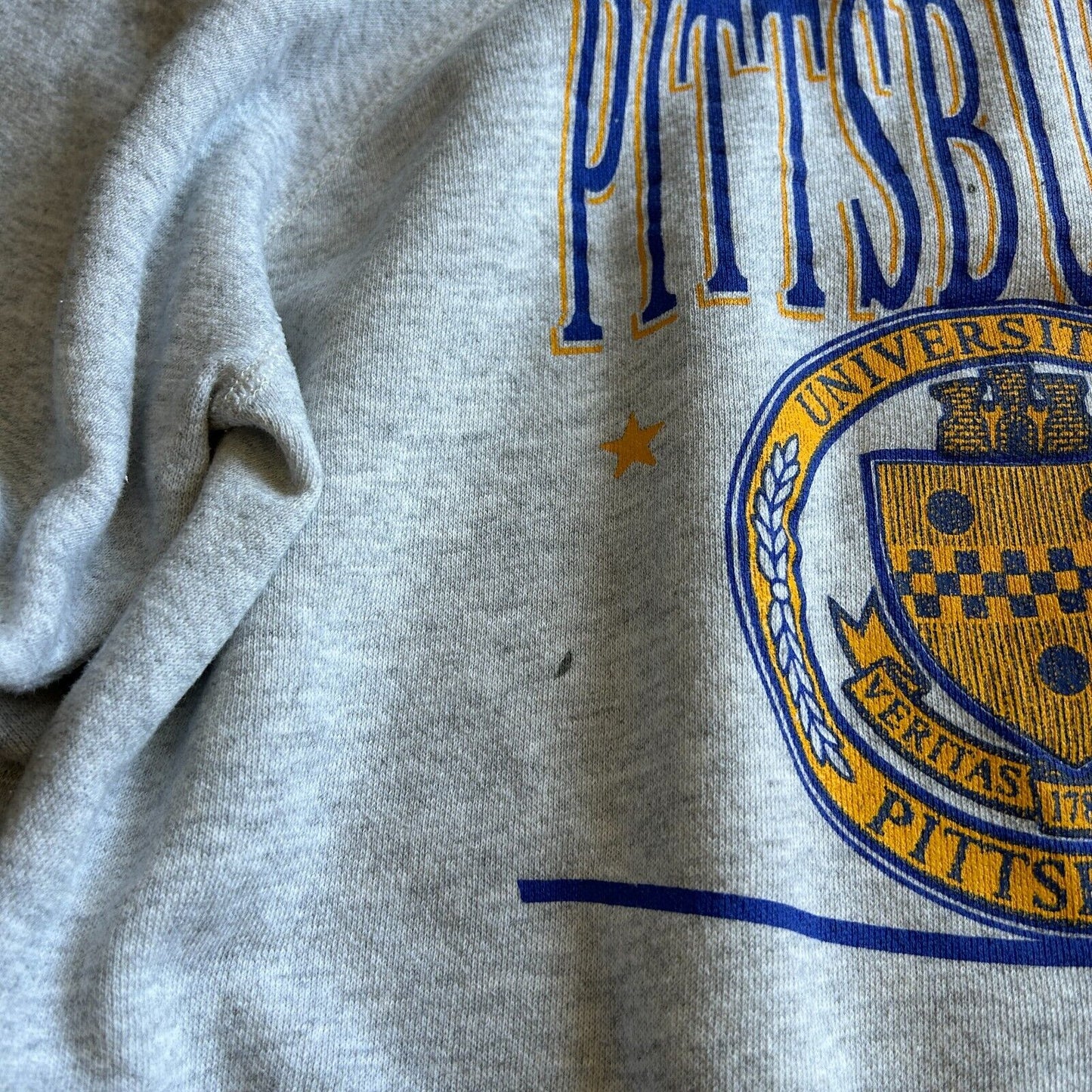 VINTAGE 80s | University Of Pittsburgh Crew Sweater sz L