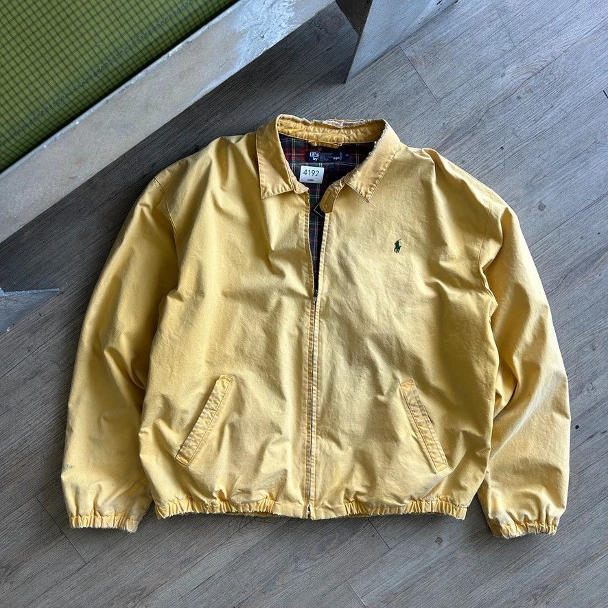 VINTAGE 90s | Polo By Ralph Lauren Faded Thrashed Yellow