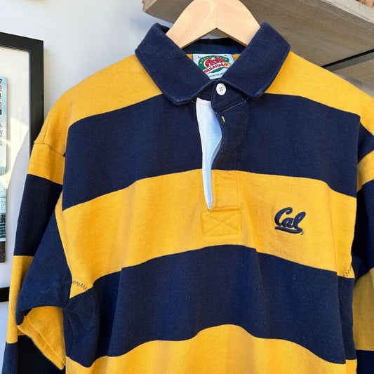VINTAGE 90s | University Of California Barbarian Rugby Polo Shirt sz M